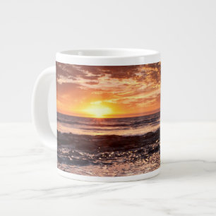 Tasse Géante Coucher de soleil à la plage, Californie