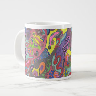 Tasse Géante Couleur Animée, abstraite d'origine