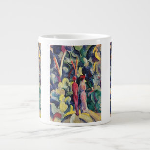 Tasse Géante Couple sur le chemin forestier par August Macke