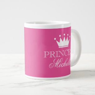 Tasse Géante Couronne princesse rose personnalisée surdimension