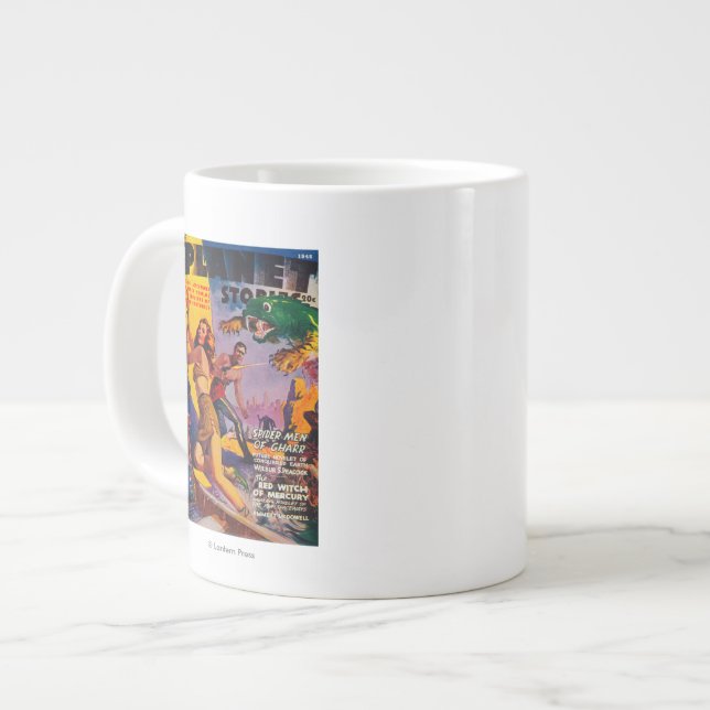 Tasse Géante Couverture de magazine d'histoires de planète 5 (Devant gauche)
