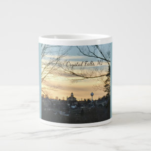 Tasse Géante Crystal Falls, MI Skyline Jumbo Mug