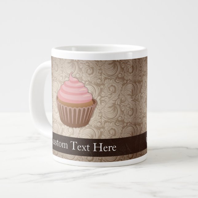 Tasse Géante Cupcake rose/Brown (Devant gauche)