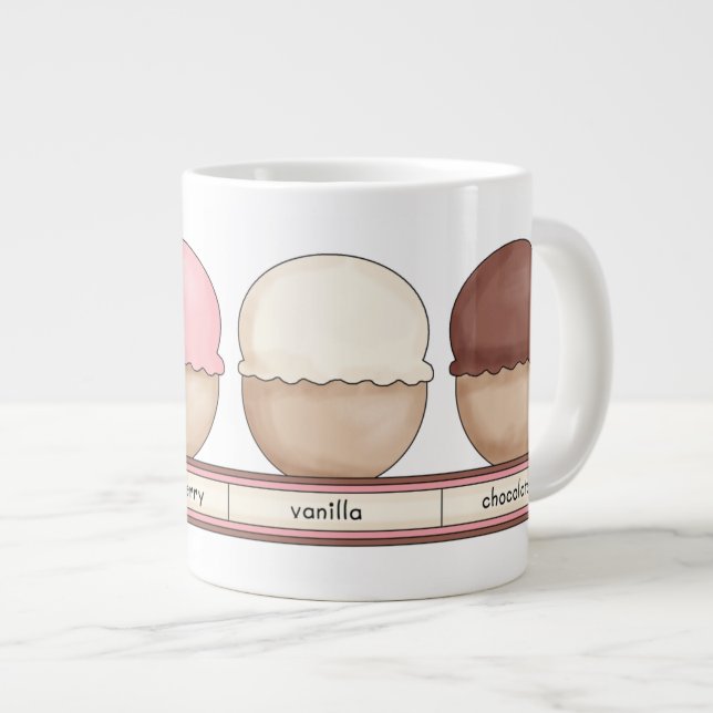 Tasse Géante Cuvette de crème glacée avec la poignée (Devant droit)