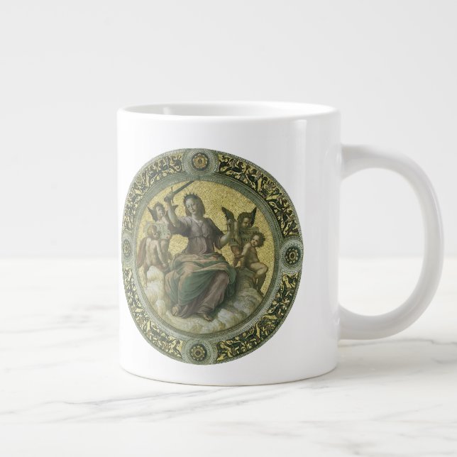 Tasse Géante Déesse romaine de la justice avec des anges par Ra (Droite)