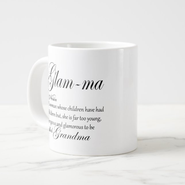 Tasse Géante Définition de GLAM MA grand-mère (Devant gauche)
