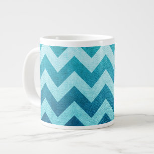 Tasse Géante Denim Chevron par Shirley Taylor