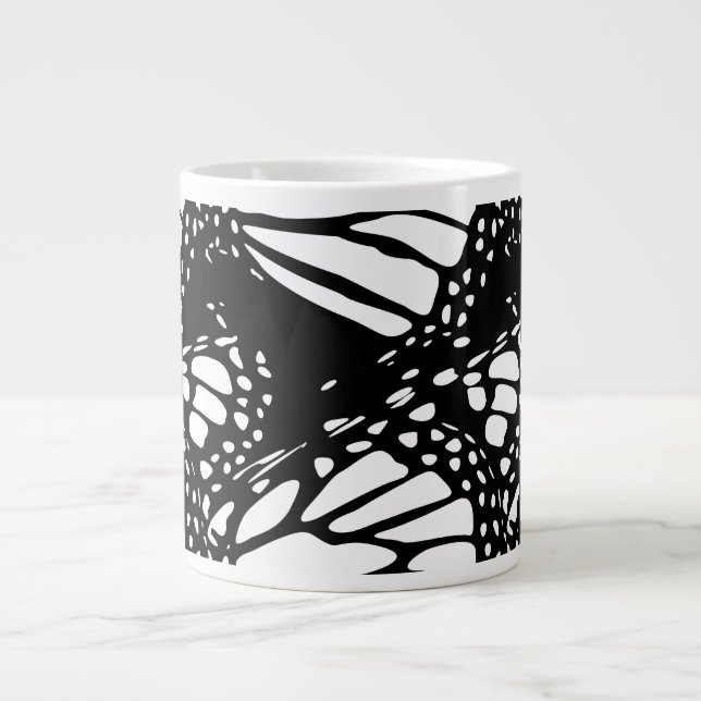 Tasse Géante Design papillon Monarque Abstrait (Devant)