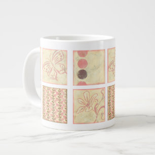 Tasse Géante Dessins de blocs de bois roses par Chariklia Zarri