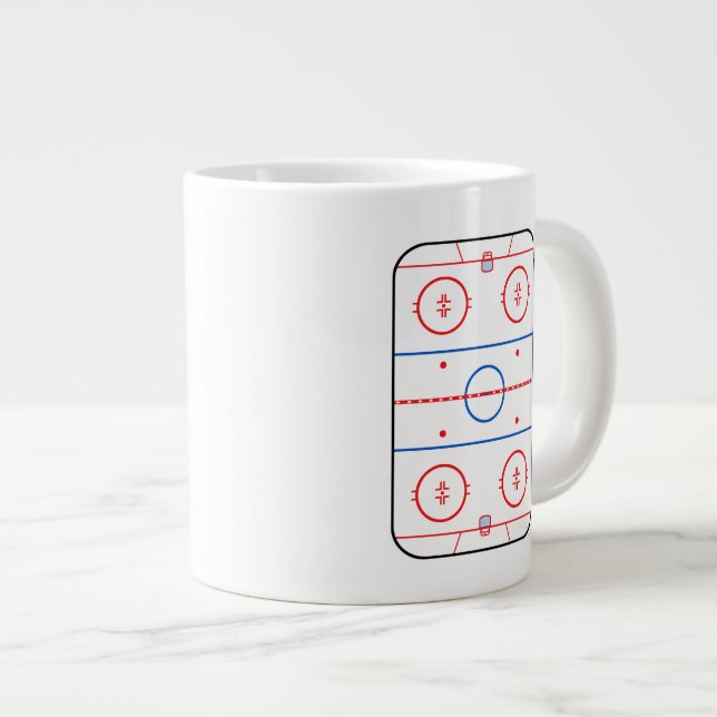 Tasse Géante Diagramme de la patinoire Conception du jeu de hoc (Devant droit)