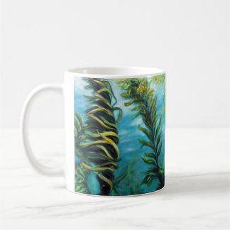 Tasse géante d'illustration de forêt de varech
