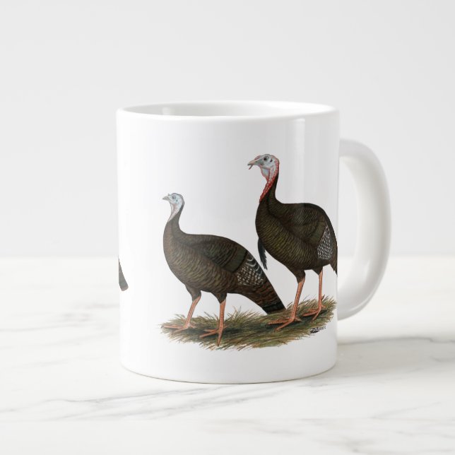 Tasse Géante Dindons sauvages de l'est par pair (Devant droit)