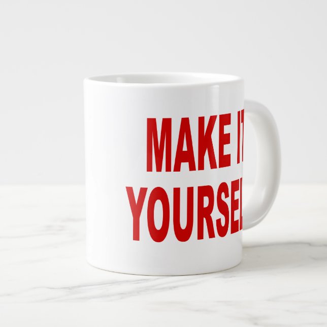 Tasse Géante DO-IT-YOURSELF Créez Votre Propre Spécialité Espre (Devant droit)