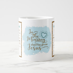 Tasse Géante "Donne-moi Jésus" Jumbo Mug (Turquoise/Or)