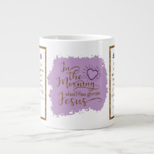 Tasse Géante "Donne-moi Jésus" Jumbo Mug (violet/or)