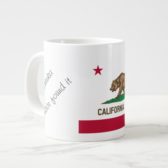 Tasse Géante Drapeau californien et Mug de devise (Devant gauche)