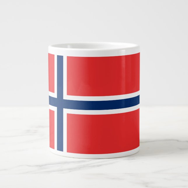 Tasse Géante Drapeau de la Norvège (Devant)