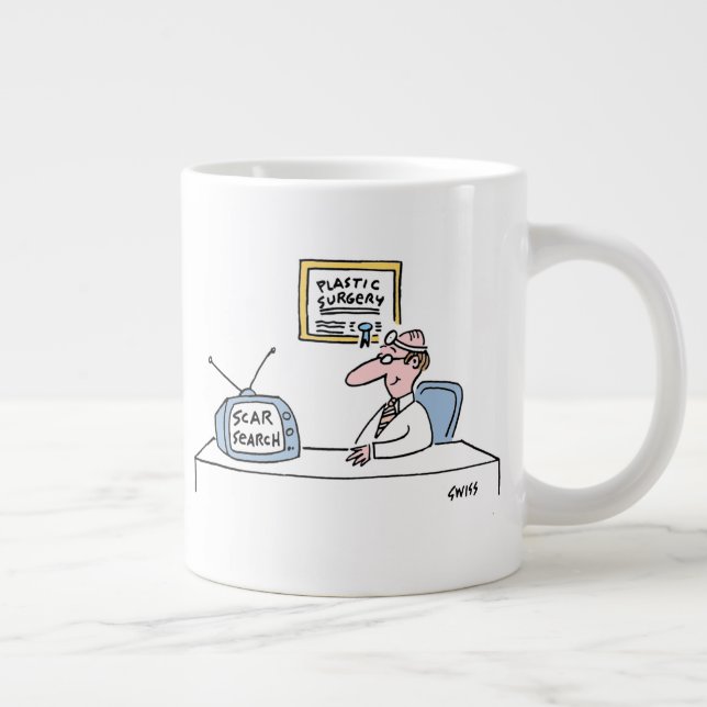 Tasse Géante Drôle Cosmétique Chirurgien Plastique Caricature J (Droite)
