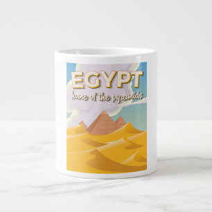 Tasse Géante Egypte - Accueil des Pyramides affiche de voyage