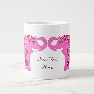 Tasse Géante Eléphant au henné (rose/violet)