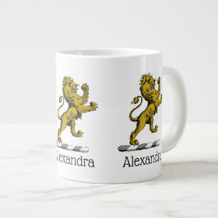 Tasse Géante Emblème de crête de lion debout héraldique C