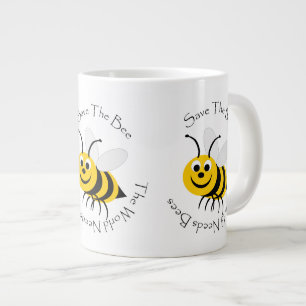 Tasse Géante Enregistrer La Conception Des Abeilles