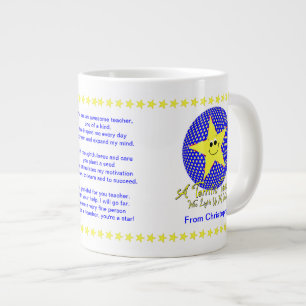 Tasse Géante Étudiant en Merci d'enseignant étoilé