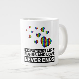 Tasse Géante Famille de l'autisme - Mug