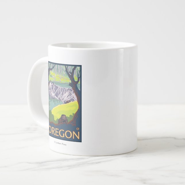 Tasse Géante Famille des castors (Devant gauche)