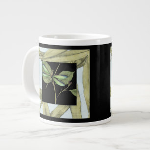 Tasse Géante Feuilles à l'entrée de la libellule par Jennifer G