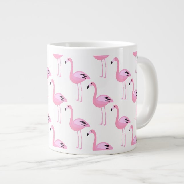 Tasse Géante Flamants roses roses 2 (Devant droit)