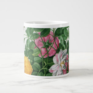 Tasse Géante Fleurs anciennes en fleurs, roses de jardin de pri