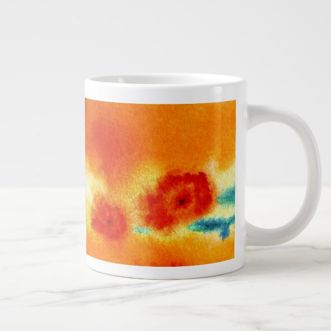 Tasse Géante ...fleurs de zarathustras...art de Jutta Gabriel.. (Droite)