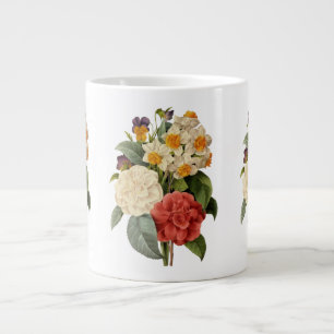 Tasse Géante Fleurs vintages, Camellias et Narcisse, Redoute