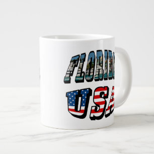 Tasse Géante Floride Photo et USA Flag Text