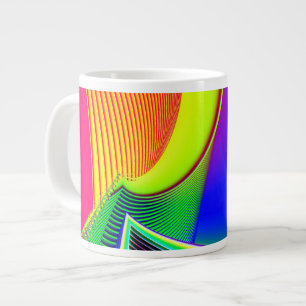Tasse Géante Fluorescent Boat and Giant Wave Fractal