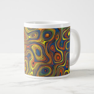 Tasse Géante Fou Épersion Jumbo-size Mug, Conception abstraite