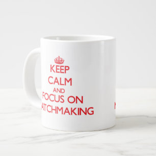 Tasse Géante Gardez le calme et le foyer sur l'arrangement