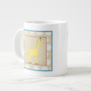 Tasse Géante Girafe jaune avec Pois blancs