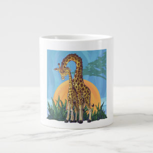 Tasse Géante Giraffe maman et bébé