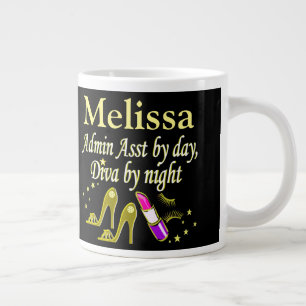 TASSE GÉANTE GLITZY GOLD ADMIN ASST PERSONNALISÉ MUG