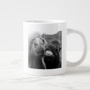 Tasse Géante Grandes images Chevaux souriants