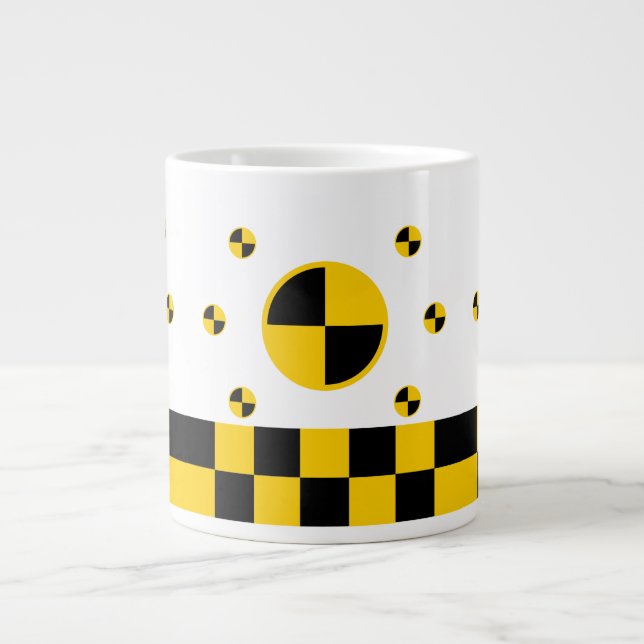 Tasse Géante Graphiques des marqueurs de test d'écrasement (Devant)