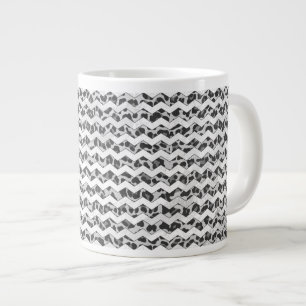 Tasse Géante Gris léopard Chevron et gris clair