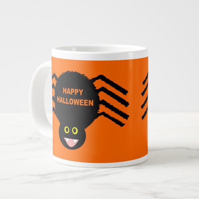 Tasse Géante Halloween Black Spider Mug (Devant gauche)