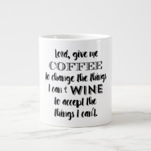 Humour Mug - Donnez-Moi Du Café Et Du Vin