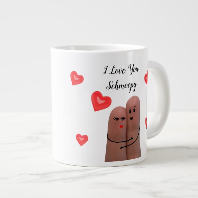 Tasse Géante I Love You Schmoopy Valentine's Jumbo Mug (Devant droit)