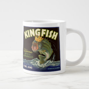Tasse Géante Illustration d'étiquette de canette de produit vin