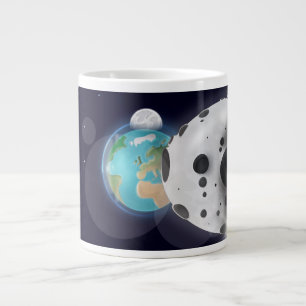 Tasse Géante Impact d'astéroïde sur la planète Terre !