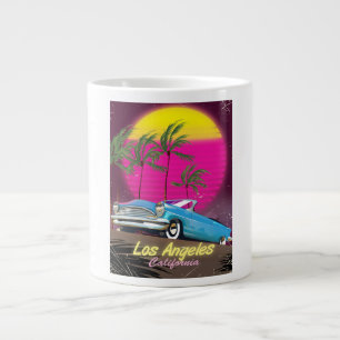 Tasse Géante Impression de voyage rétro Los Angeles 1980s